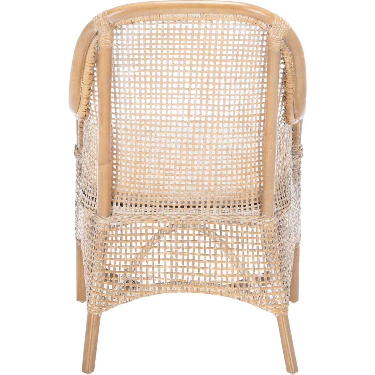Chantel Rattan Accent Chair Gray White Wash