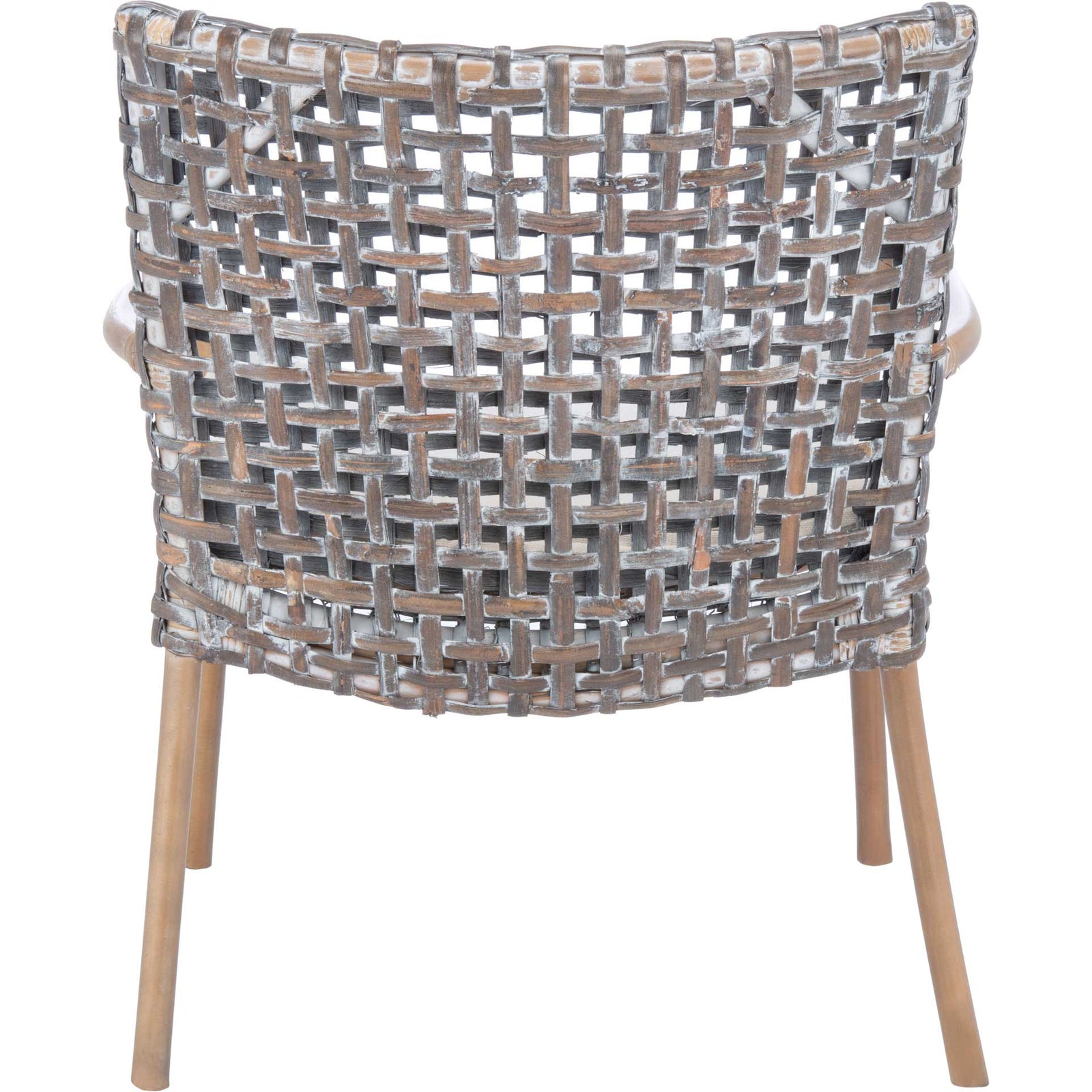 Convey Rattan Accent Chair Gray White Wash
