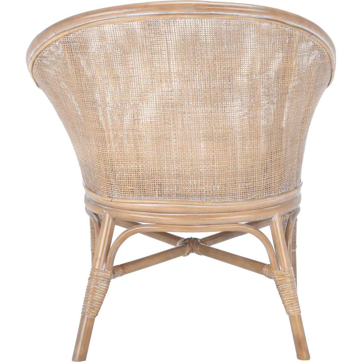 Dulcinea Rattan Accent Chair Gray White Wash