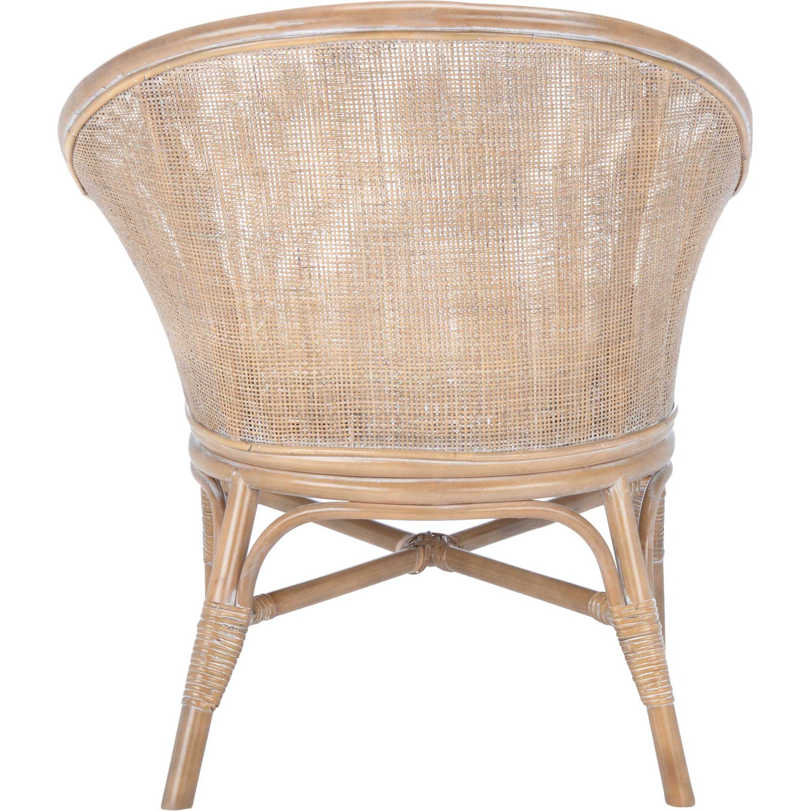 Dulcinea Rattan Accent Chair Gray White Wash