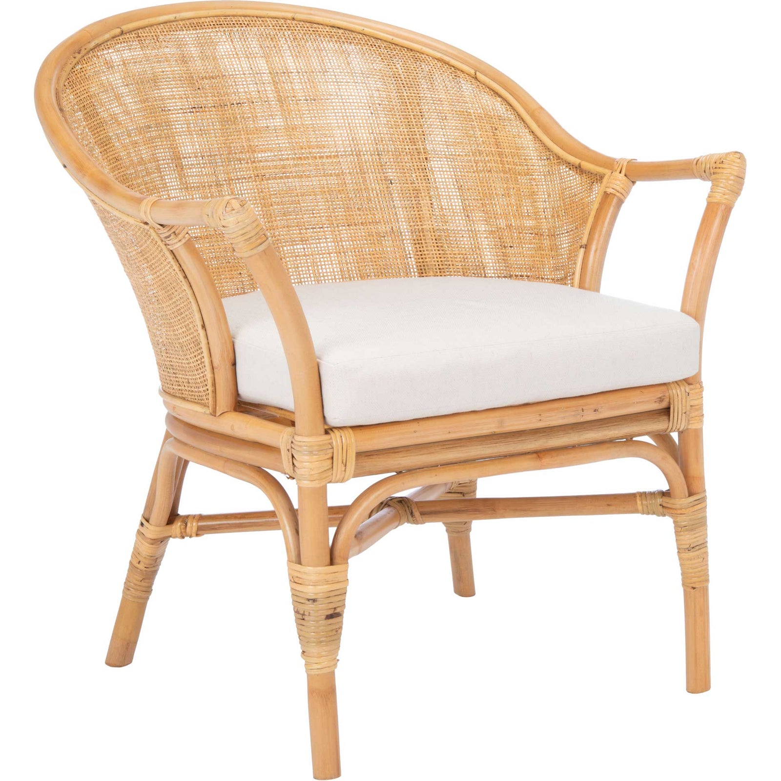 Dulcinea Rattan Accent Chair Natural/White