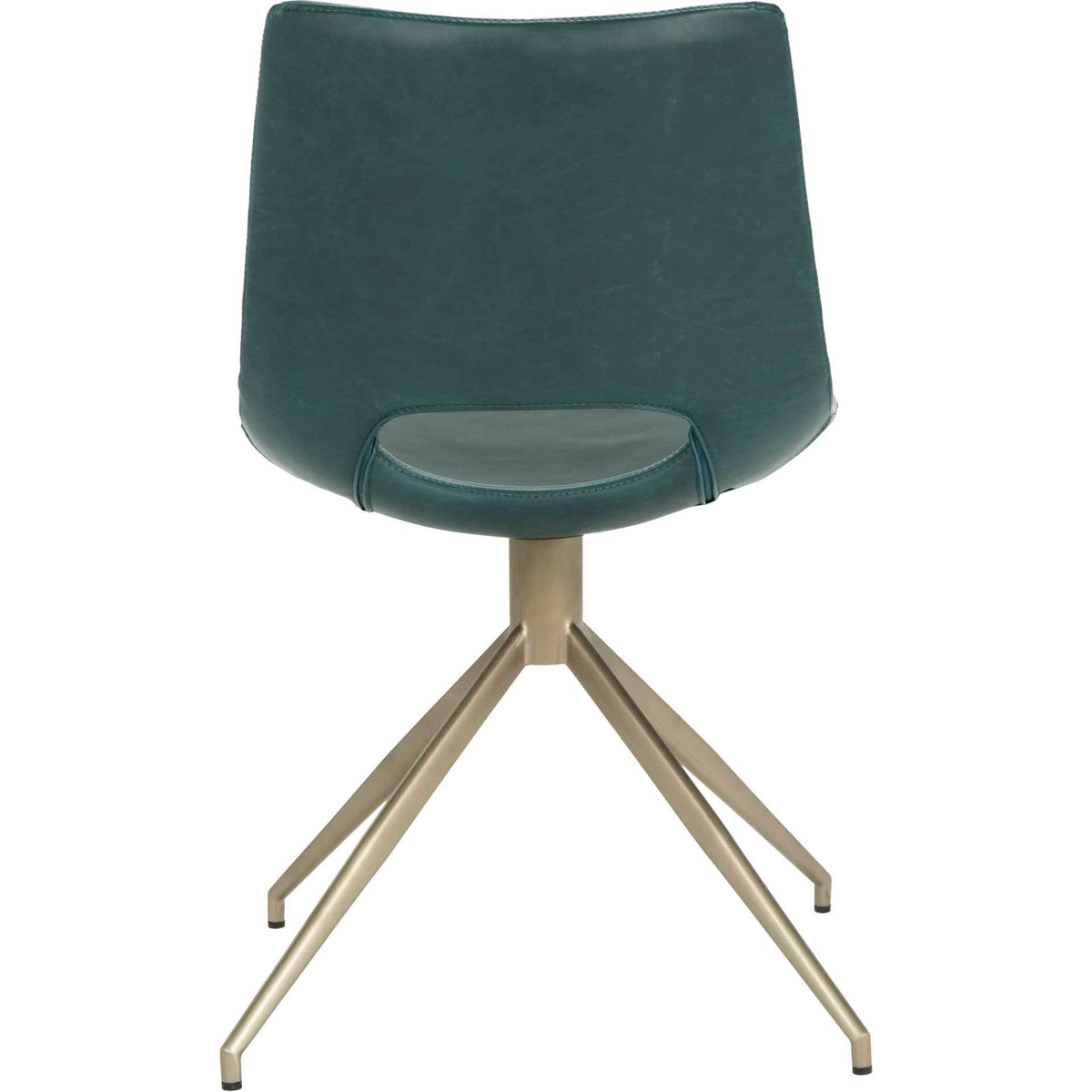 Dalary Leather Swivel Chair Blue (Set of 2)