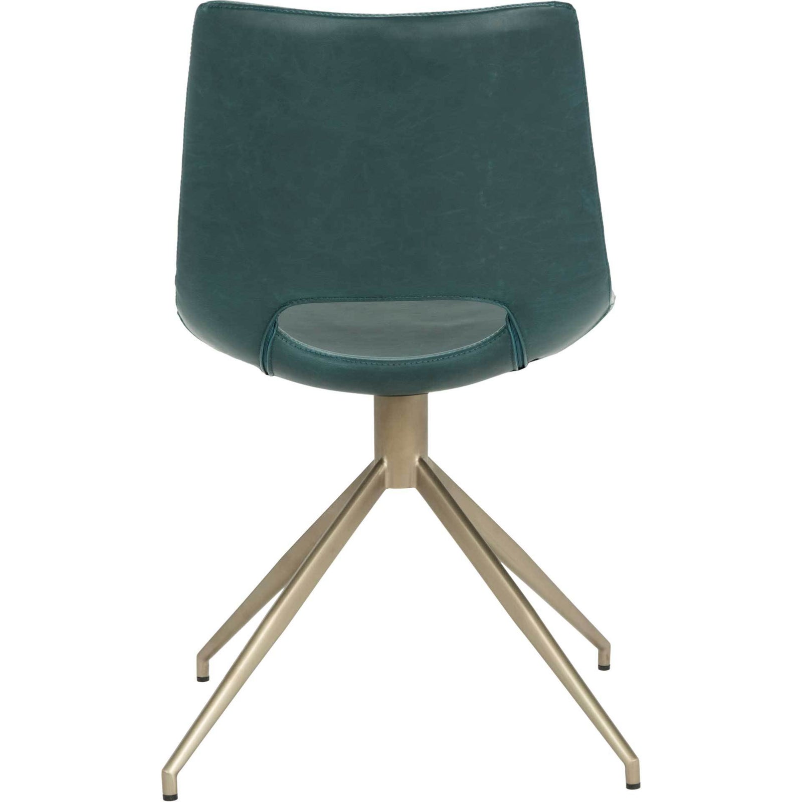 Dalary Leather Swivel Chair Blue (Set of 2)