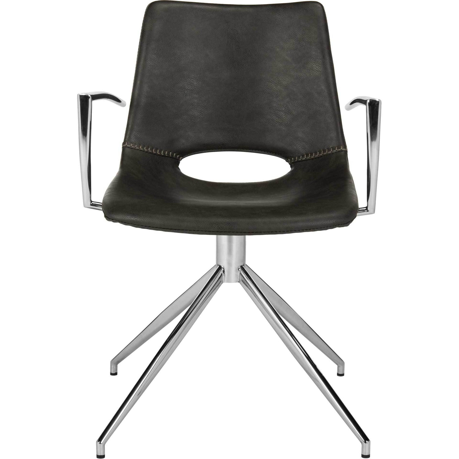 Dalton Leather Swivel Arm Chair