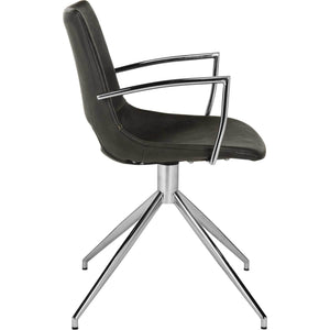 Dalton Leather Swivel Arm Chair