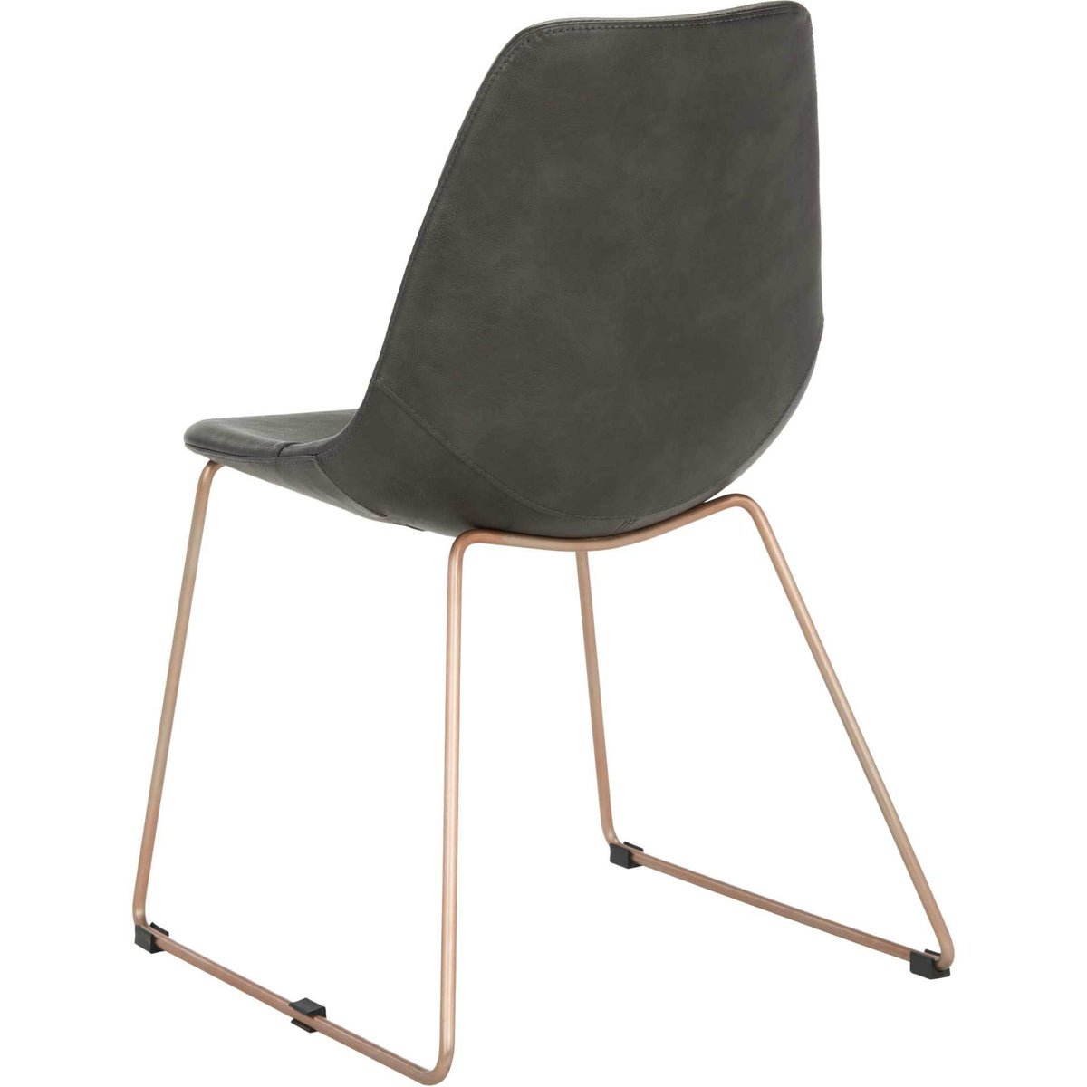 Dorothy Leather Side Chair Gray (Set of 2)