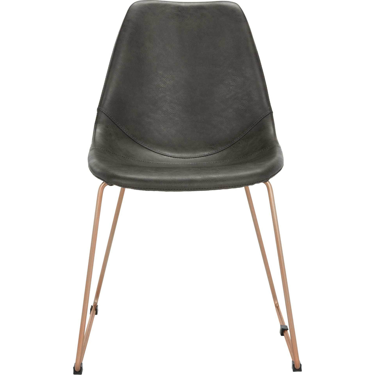 Dorothy Leather Side Chair Gray (Set of 2)