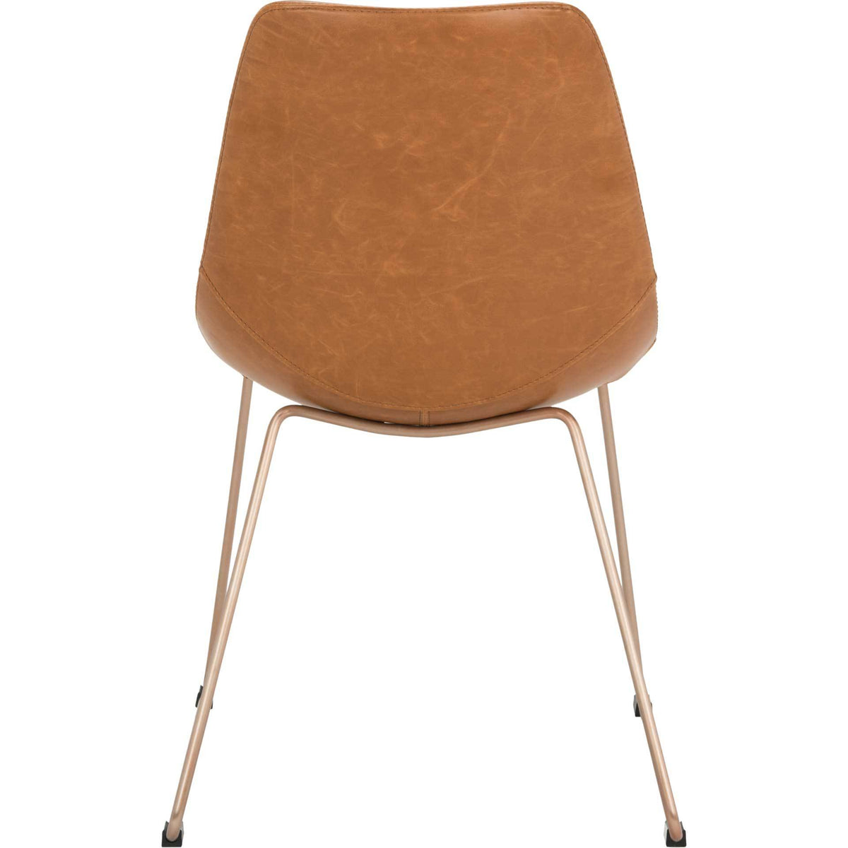 Dorothy Leather Side Chair Light Brown (Set of 2)