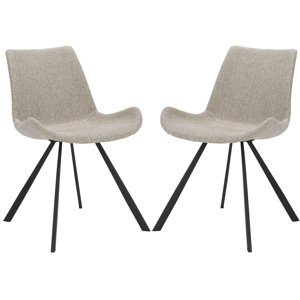 Tegan Side Chair Light Gray/Black (Set of 2)