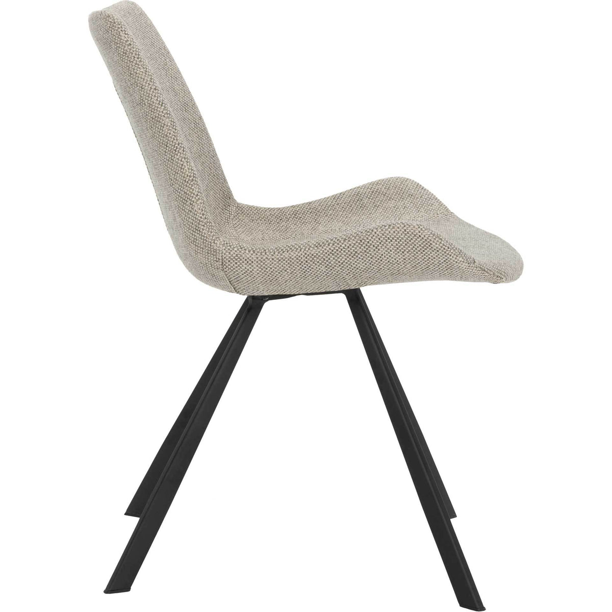 Tegan Side Chair Light Gray/Black (Set of 2)