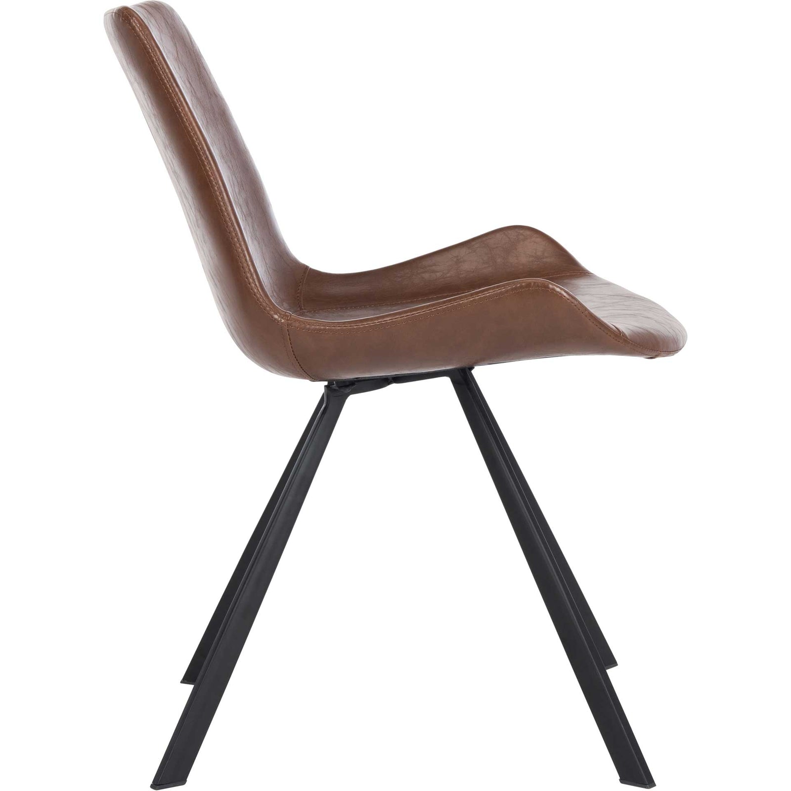 Tegan Dining Chair Medium Brown/Black (Set of 2)