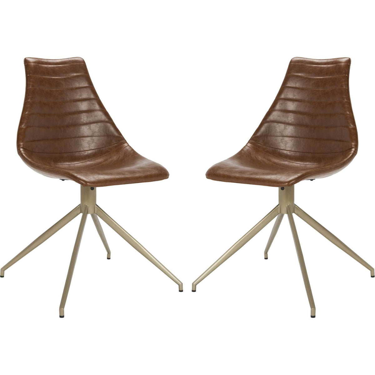 Lyra Leather Swivel Chair (Set of 2)