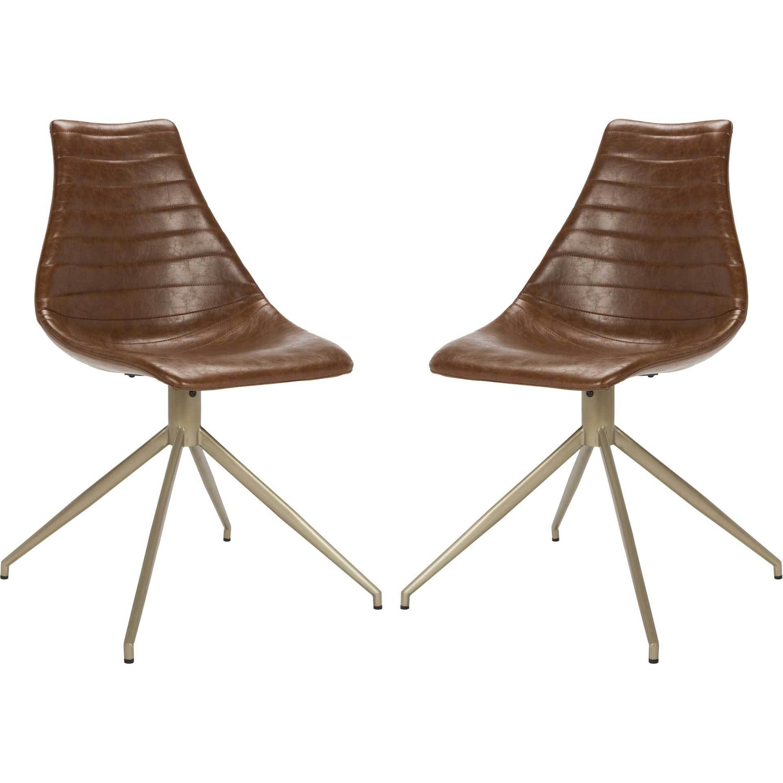 Lyra Leather Swivel Chair (Set of 2)