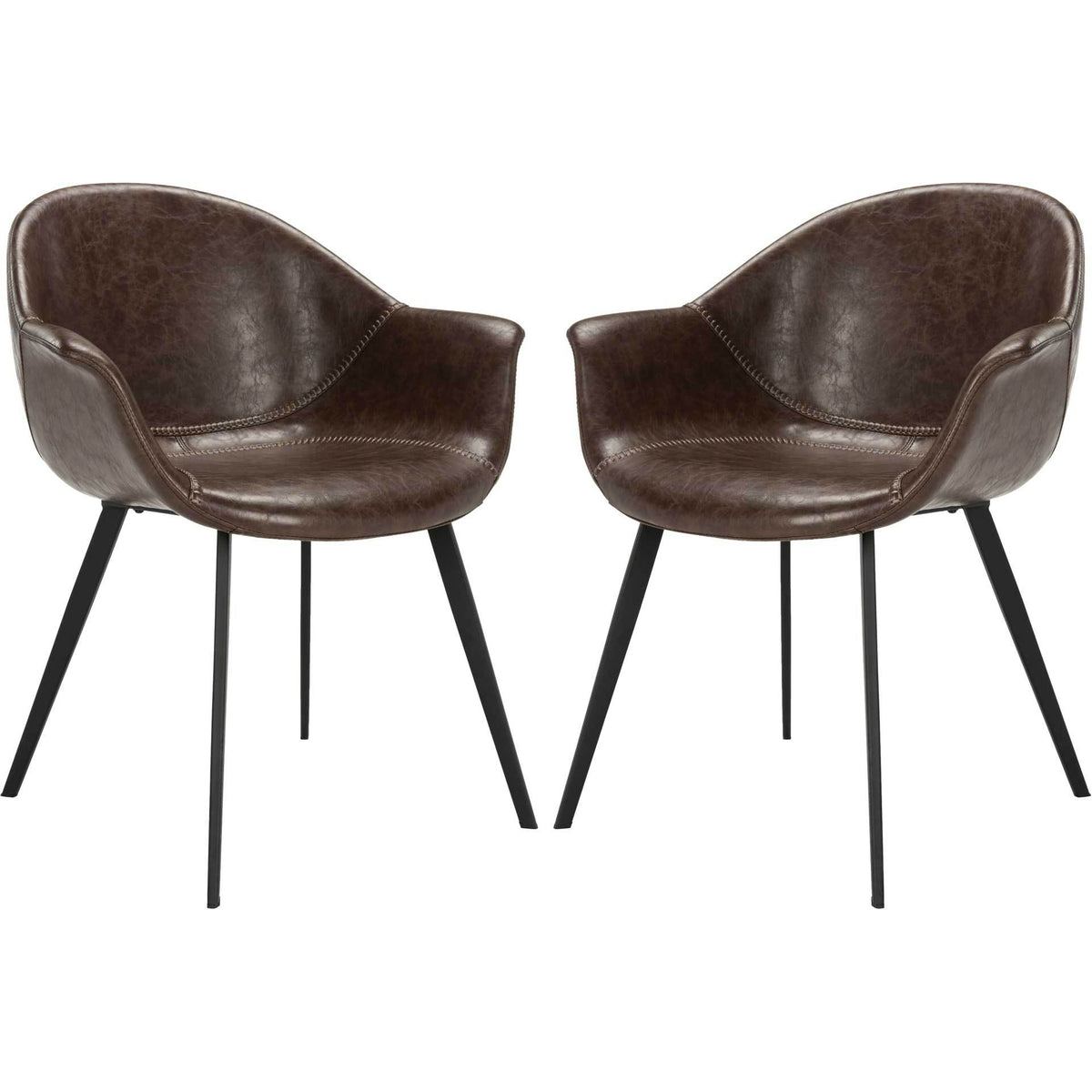 Duke Leather Tub Chair (Set of 2)