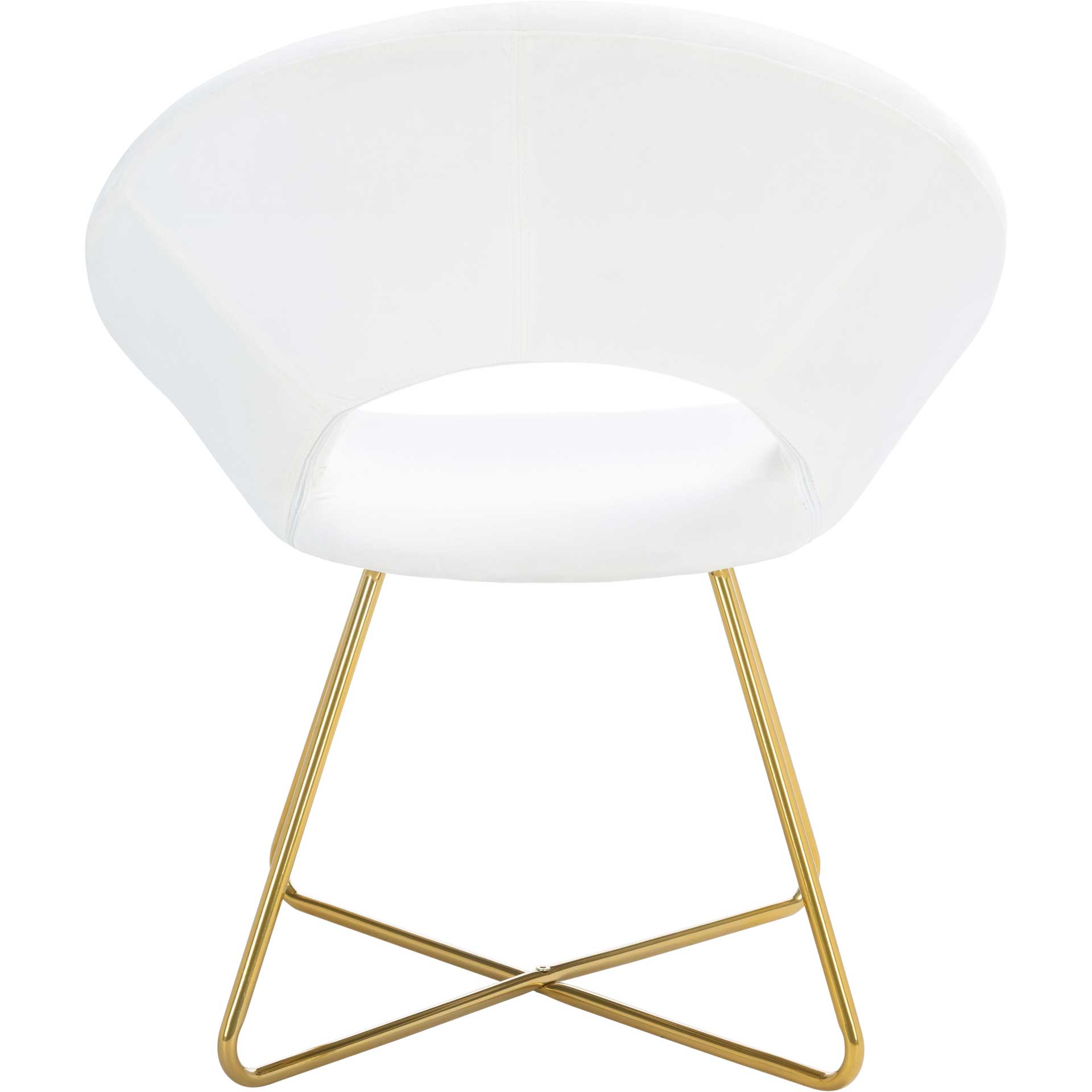 Alban Accent Chair Ivory/Gold