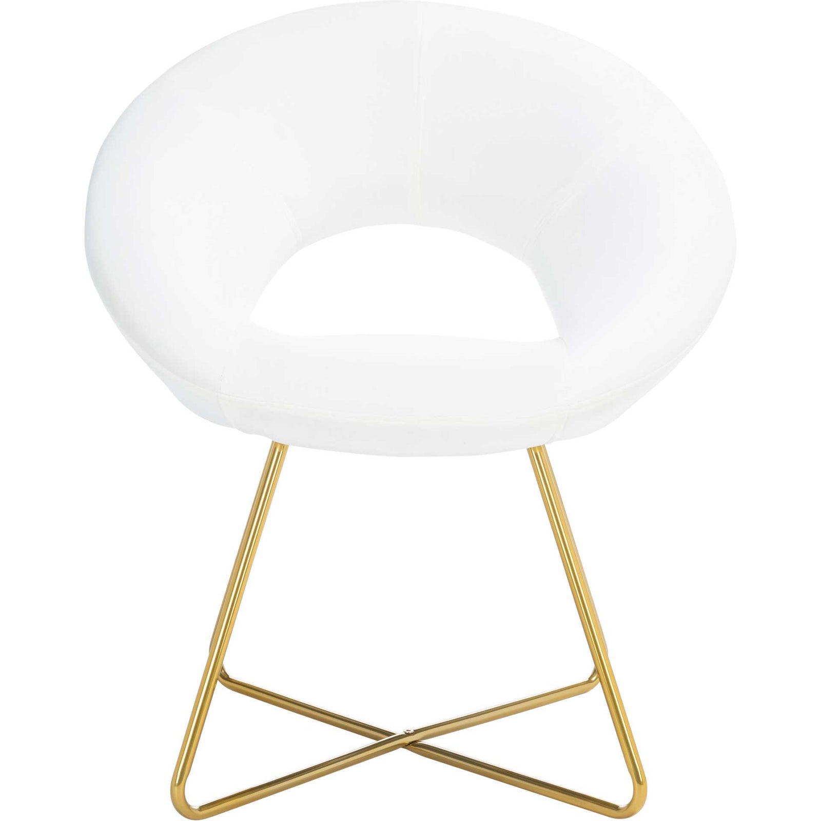 Alban Accent Chair Ivory/Gold