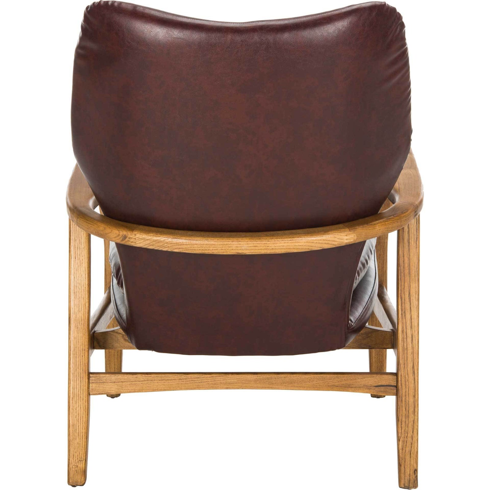 Tatiana Accent Chair Burgundy/Natural