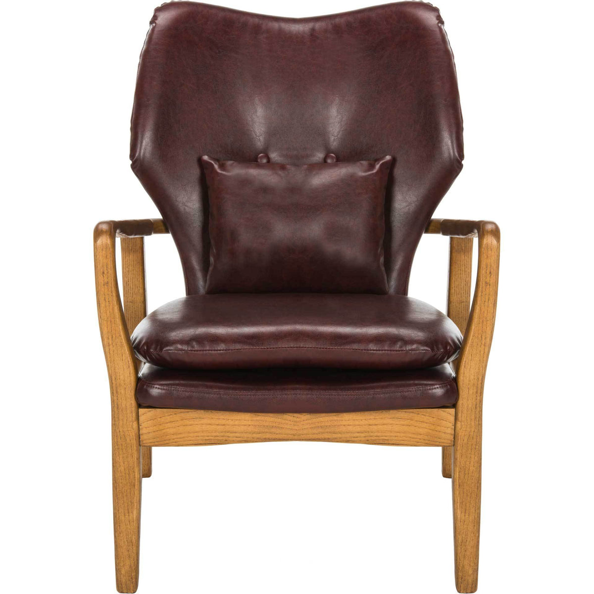 Tatiana Accent Chair Burgundy/Natural