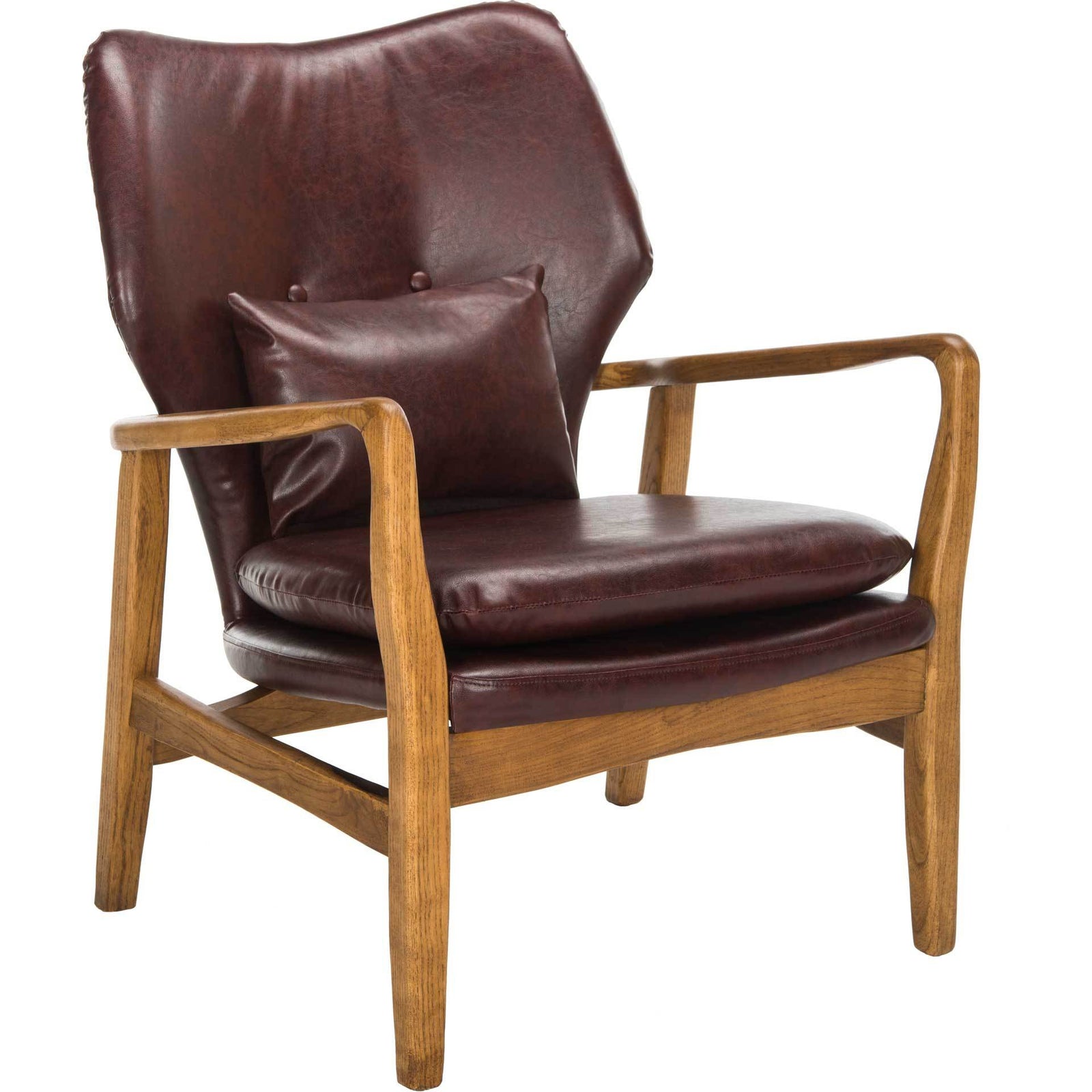 Tatiana Accent Chair Burgundy/Natural