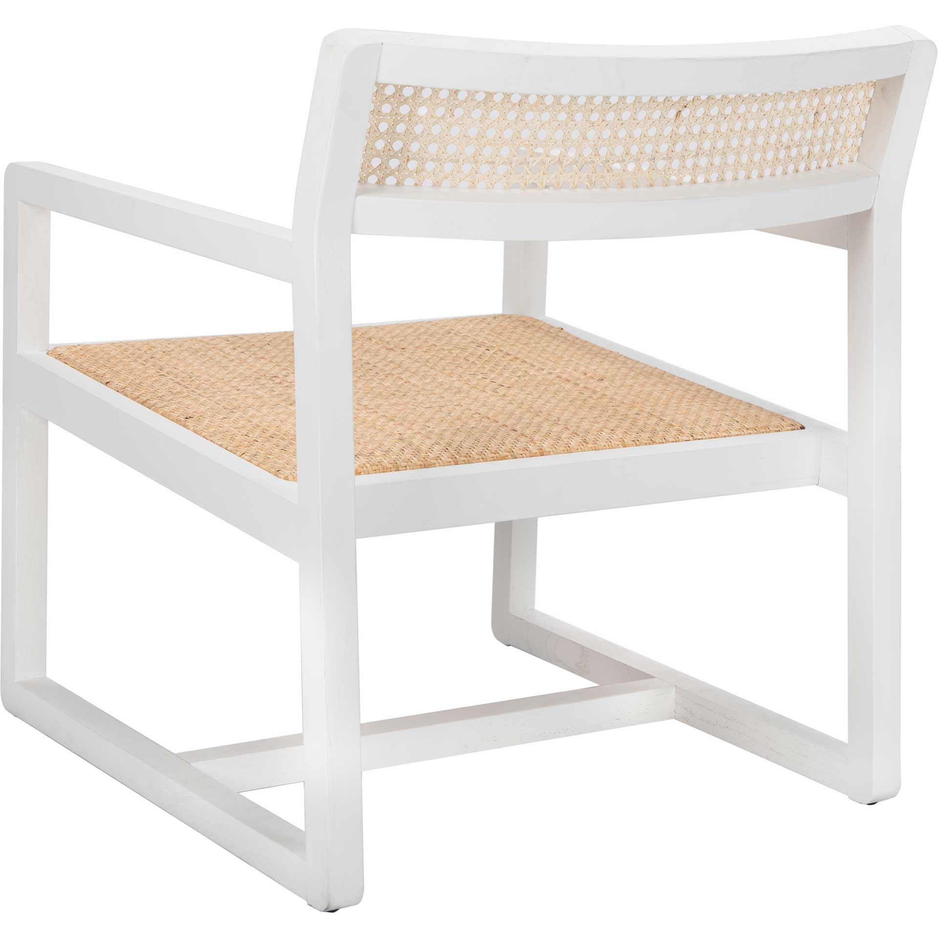 Lucy Cane Accent Chair White/Natural