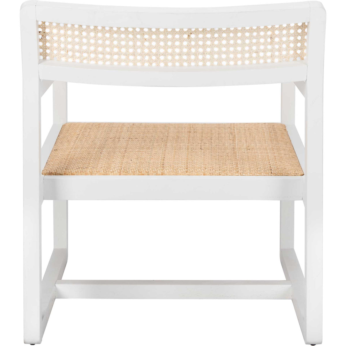 Lucy Cane Accent Chair White/Natural