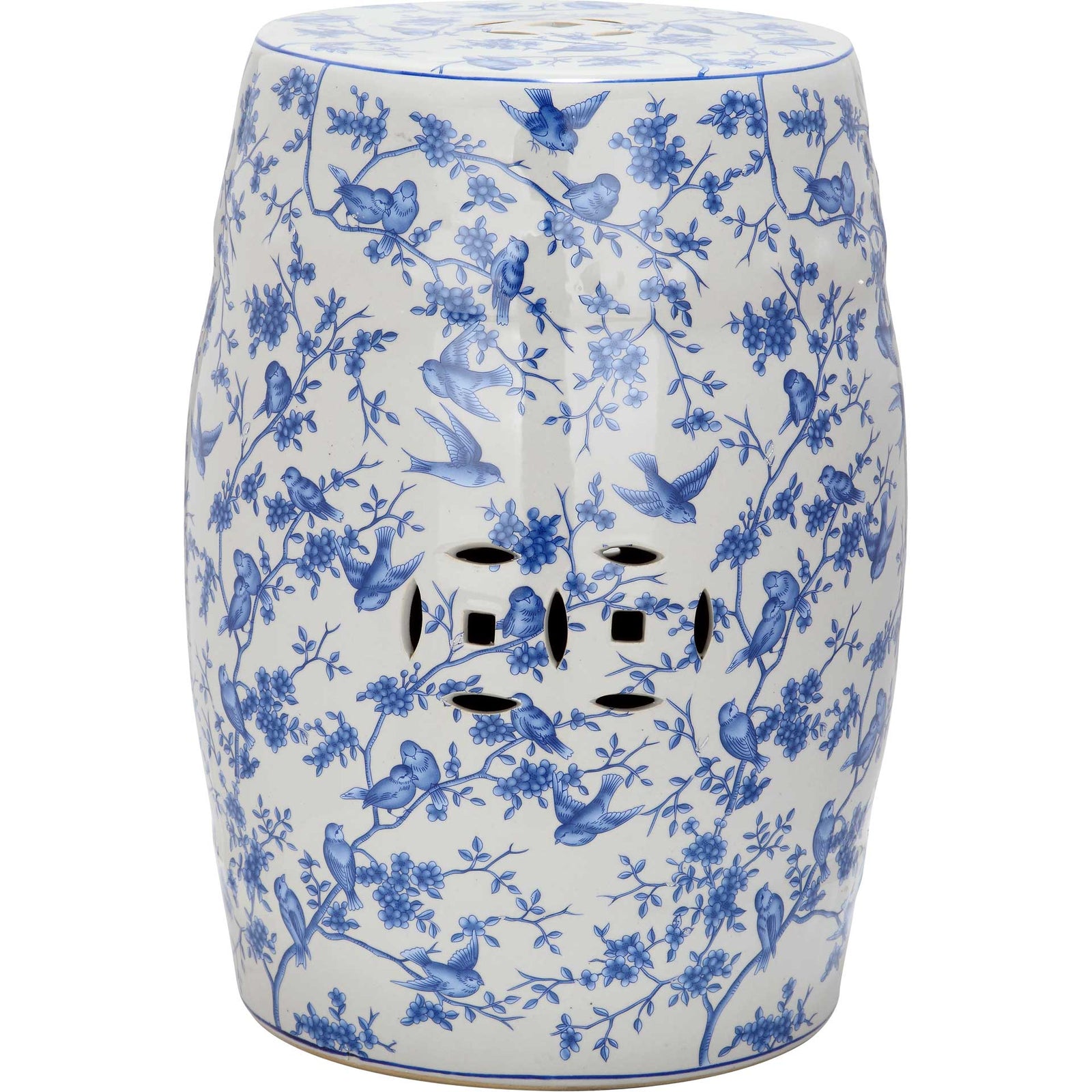 Blue Birds Garden Stool