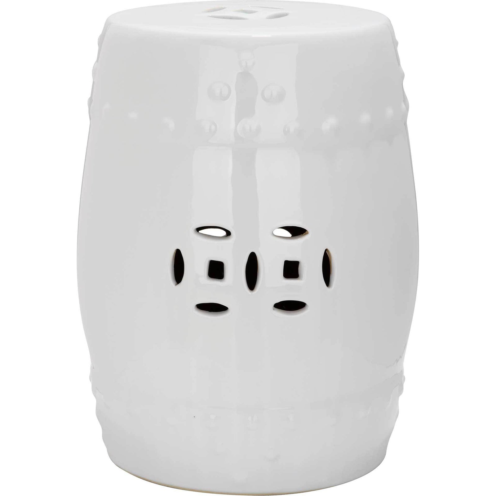 Molly Ming Garden Stool White