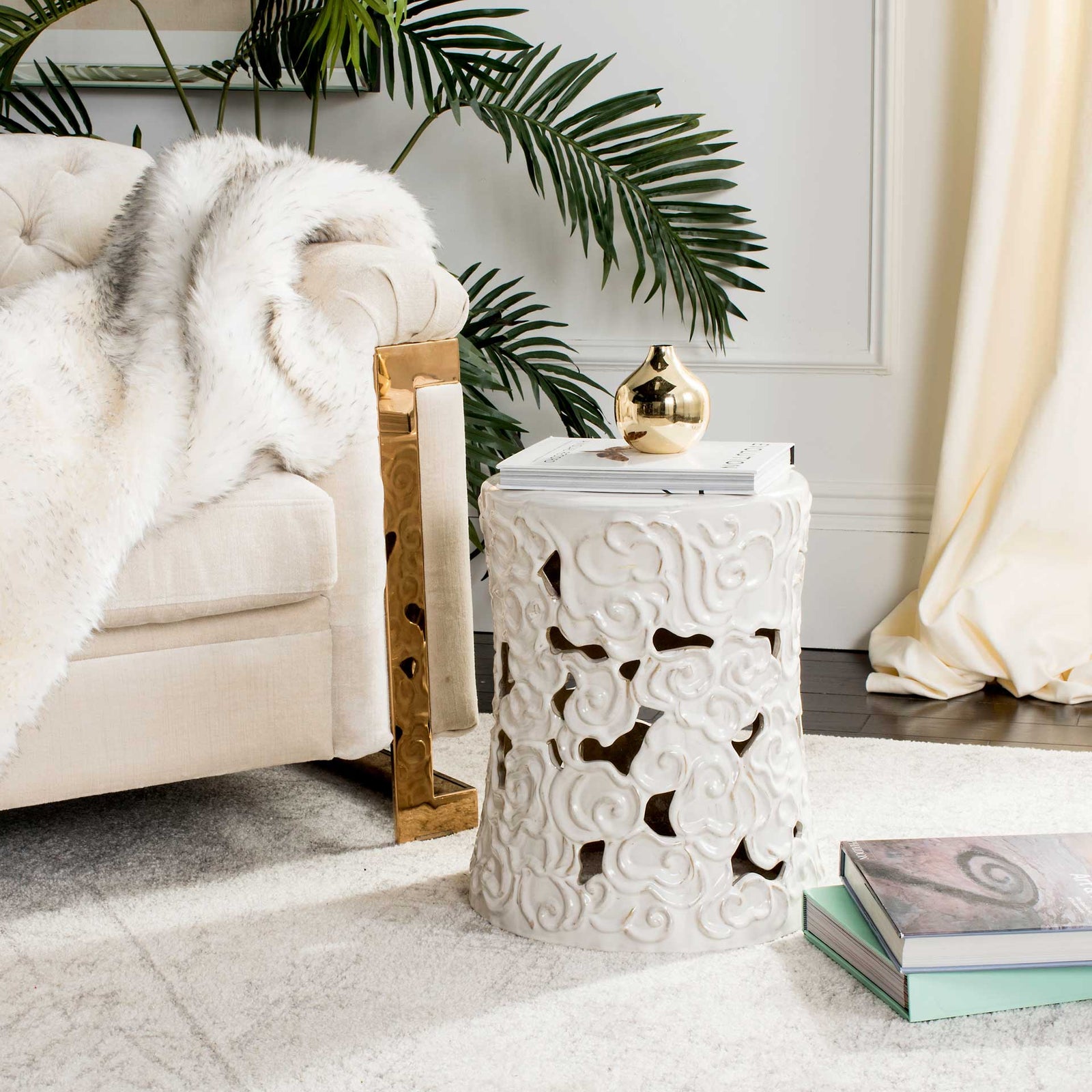 Cloud Garden Stool White