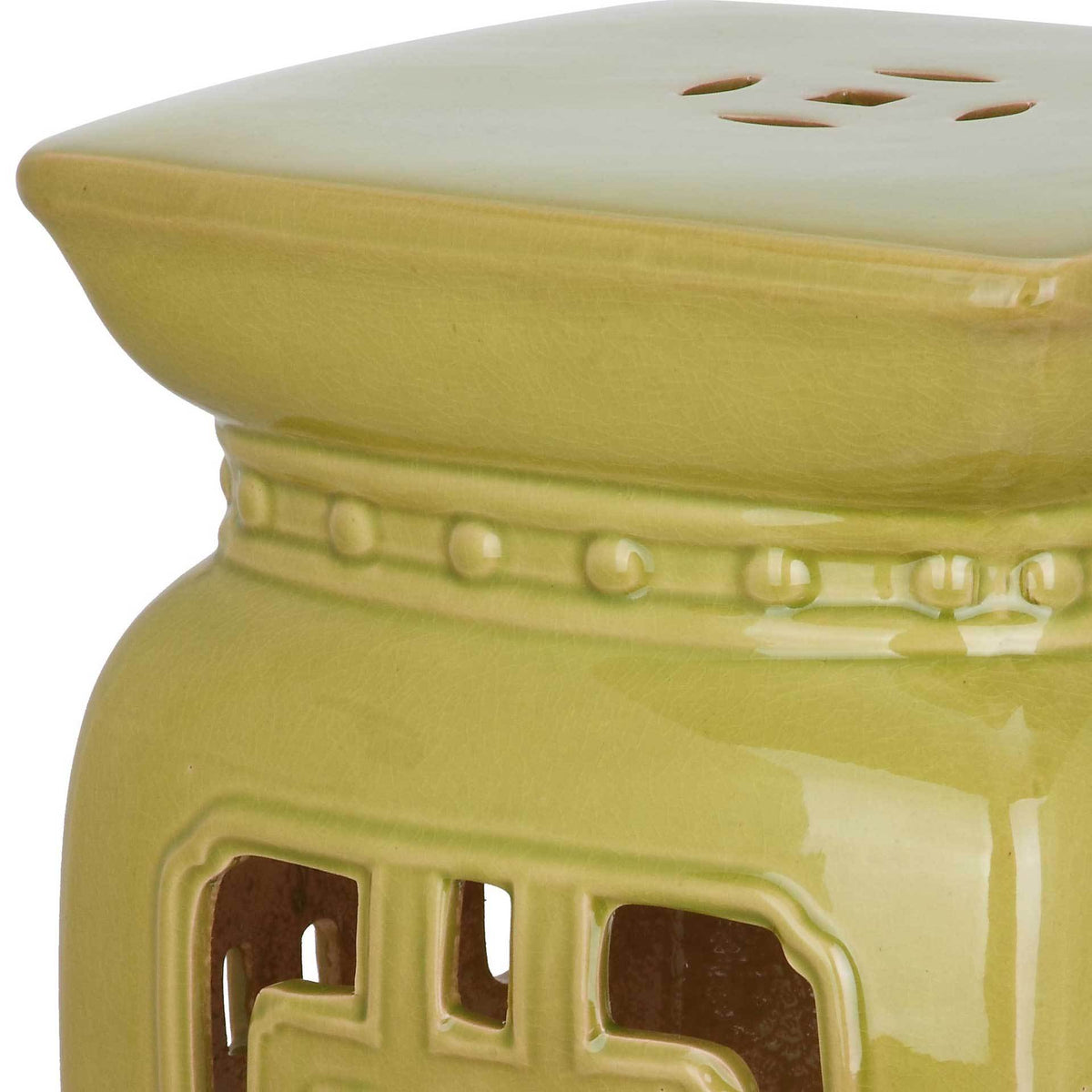 Beatrice Filigree Garden Stool Spring Green