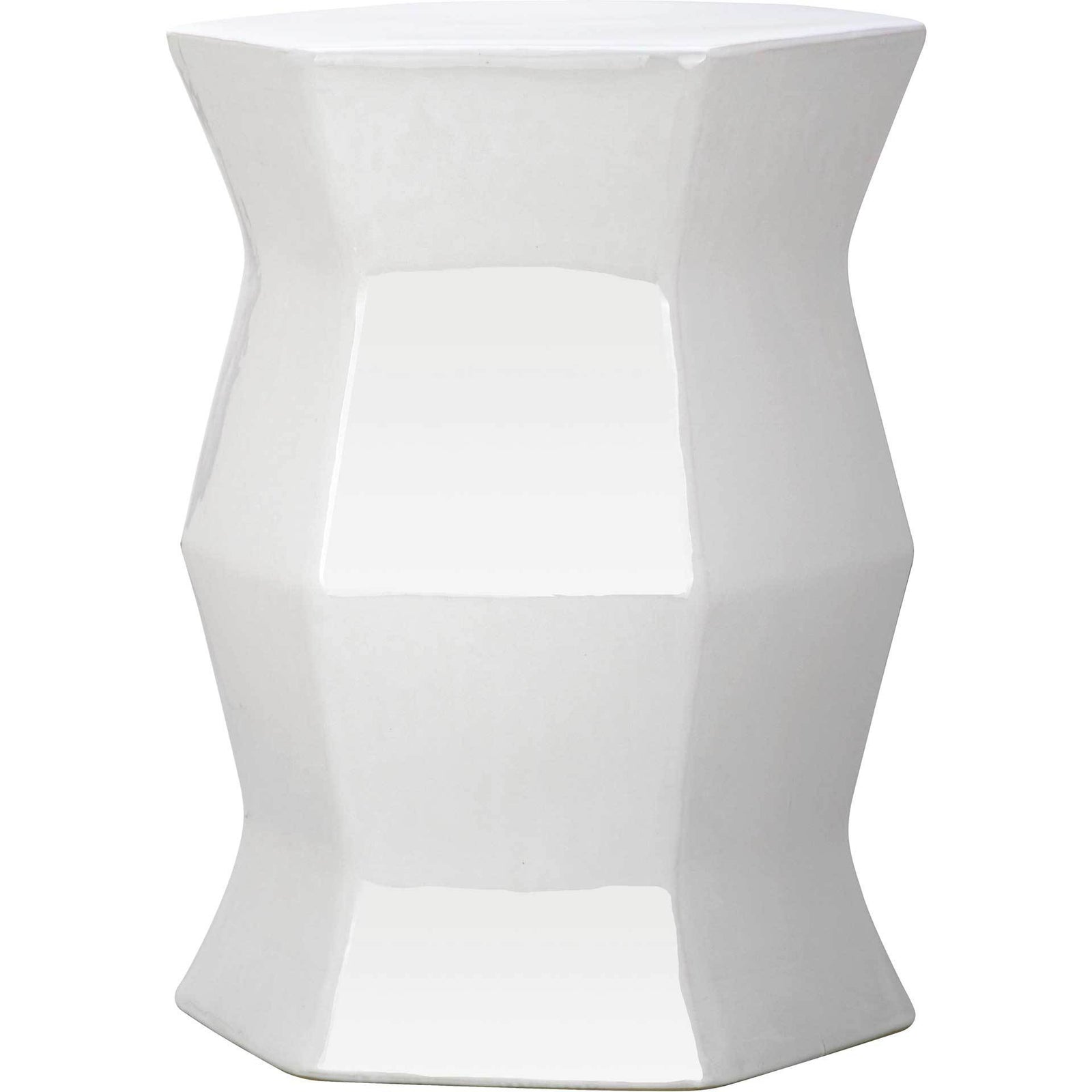 Molly Hexagon Garden Stool White
