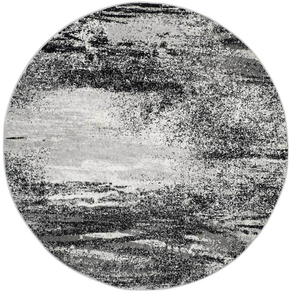 Adirondack Silver/Multi Round Rug - Froy.com