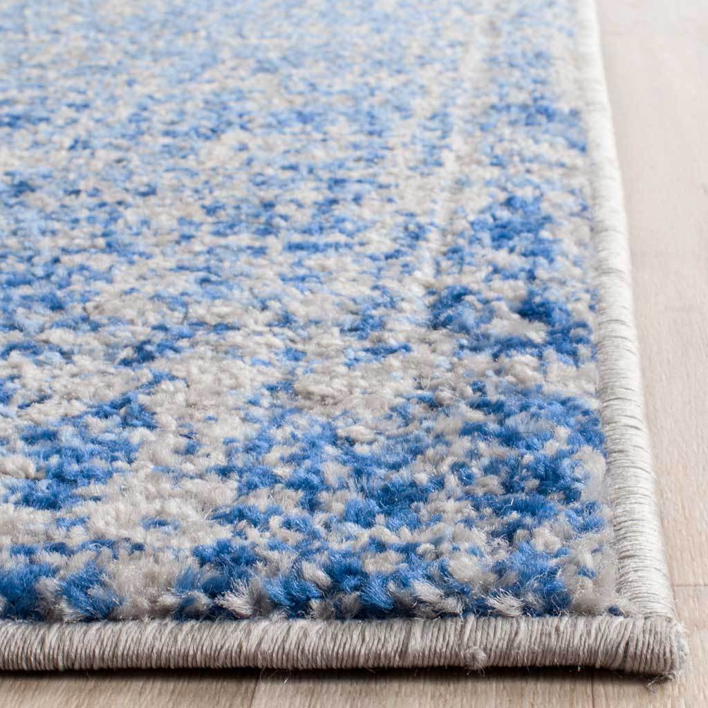 Adirondack Frequency Blue/Silver Runner Rug 