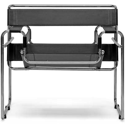 Strap Arm Chair Black