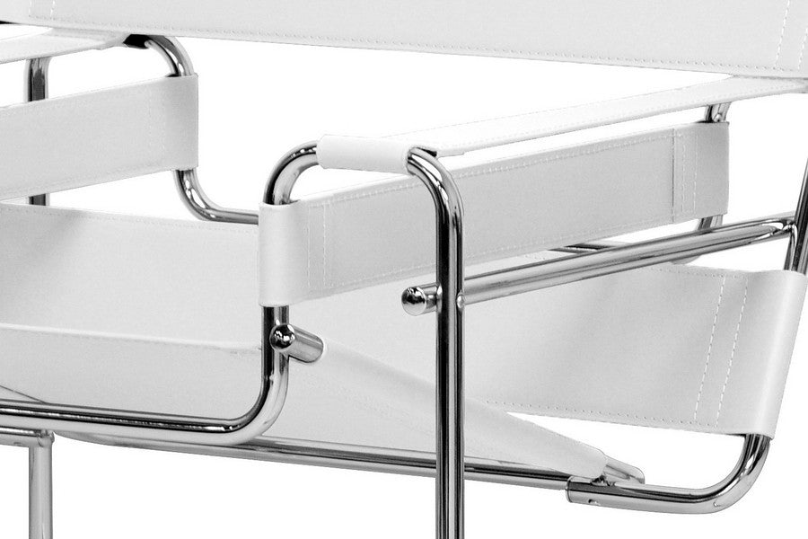 Strap Arm Chair White