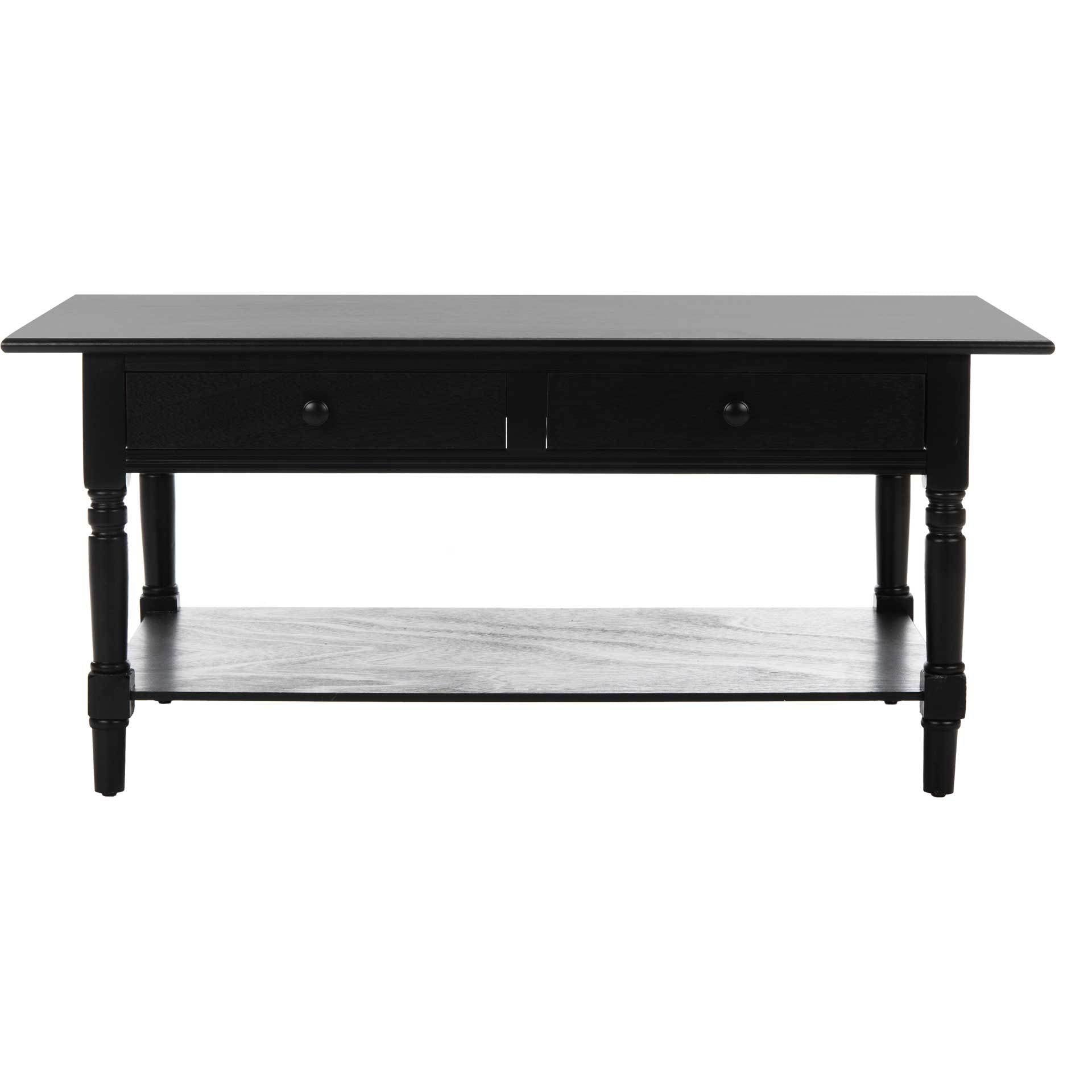 Bobby 2 Drawer Coffee Table Distressed Black