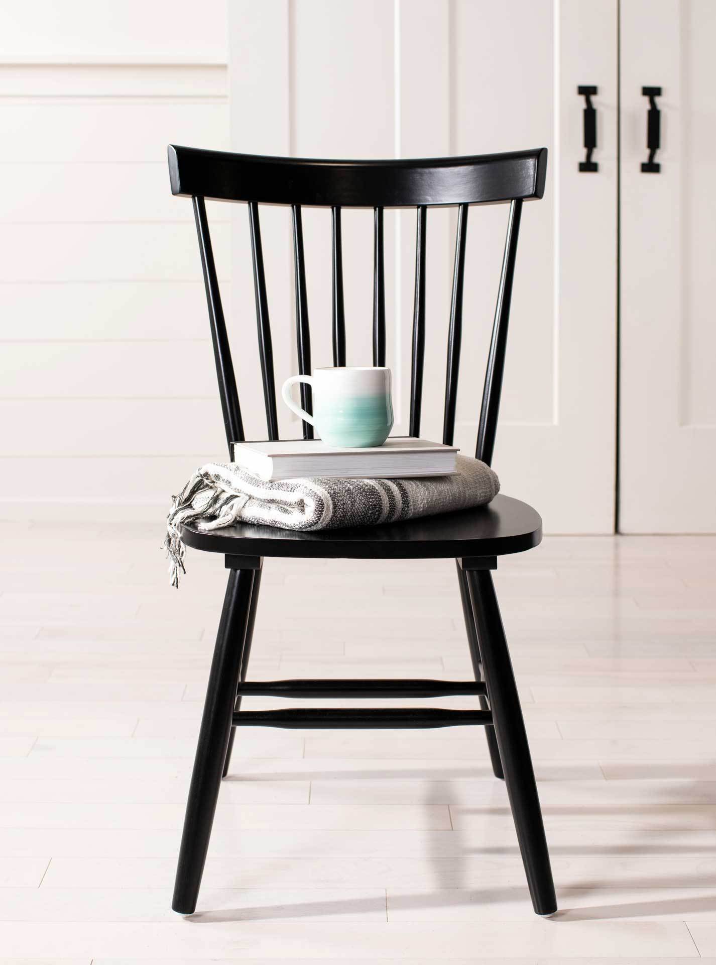 Paula Spindle Dining Chair Black (Set of 2)
