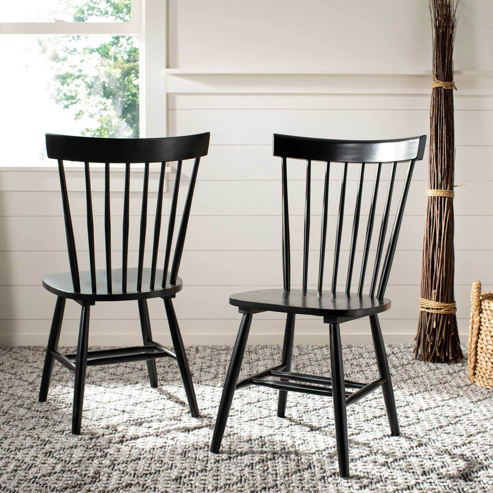 Paula Spindle Dining Chair Black (Set of 2) - Froy.com