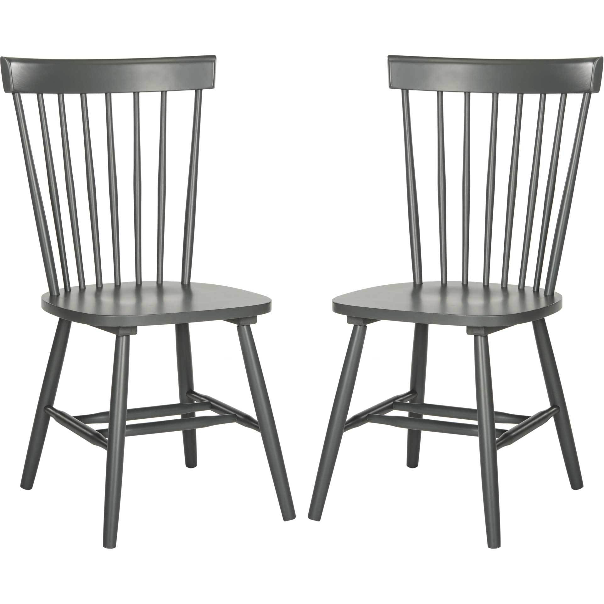 Paula Spindle Dining Chair Charcoal Gray (Set of 2)