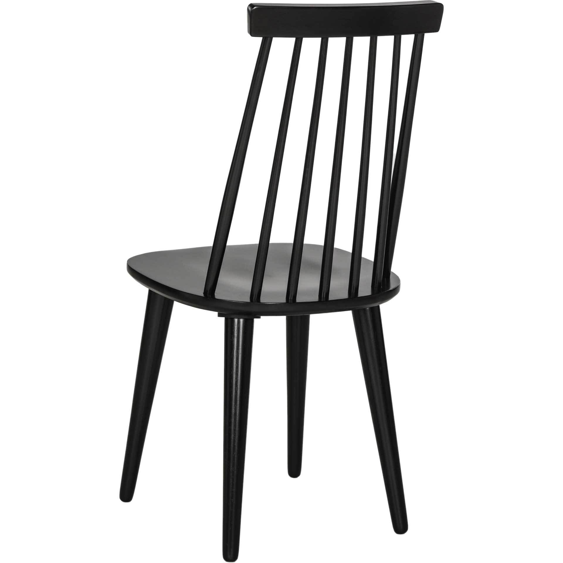 Buckley Spindle Side Chair Black (Set of 2)