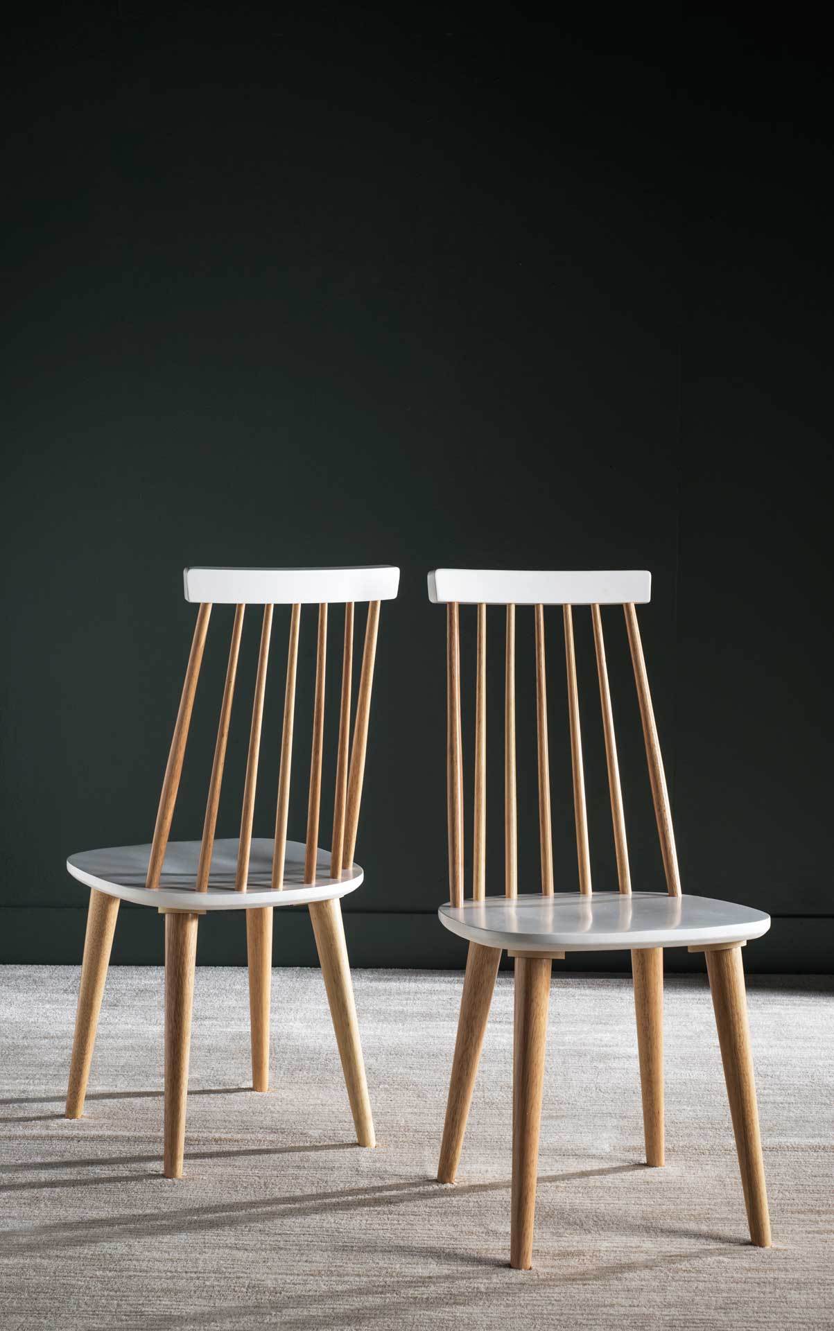 Buckley Spindle Side Chair Natural/White (Set of 2)