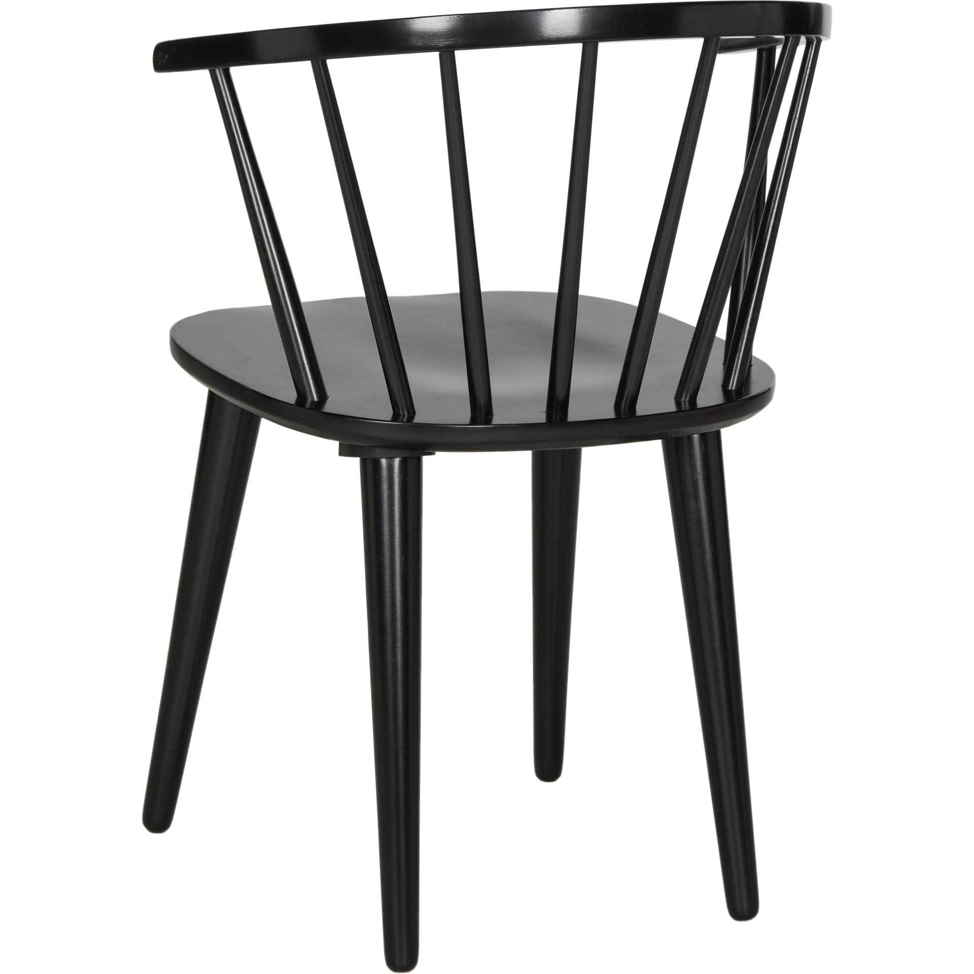 Blair Curved Spindle Side Chair Black (Set of 2)