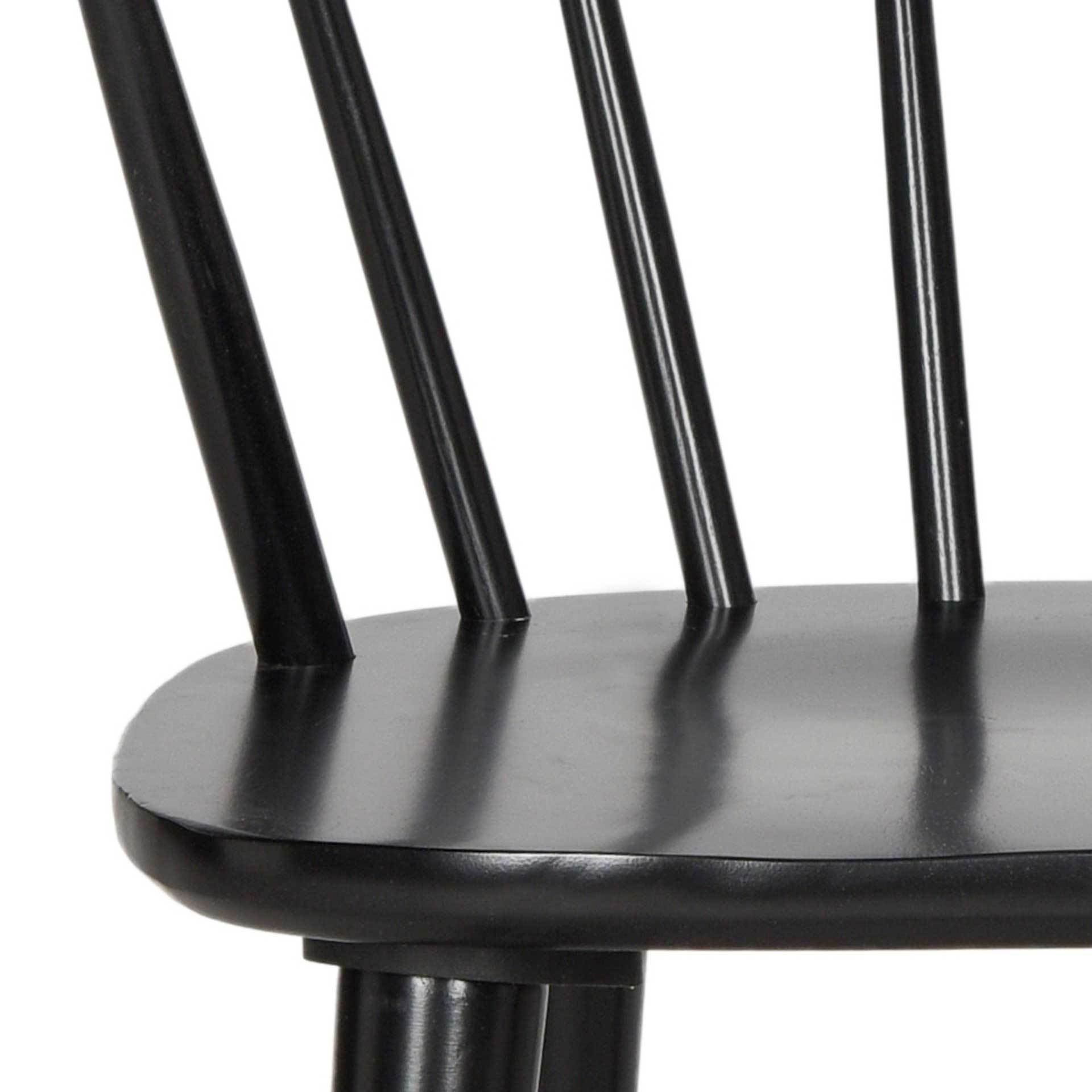 Blair Curved Spindle Side Chair Black (Set of 2)