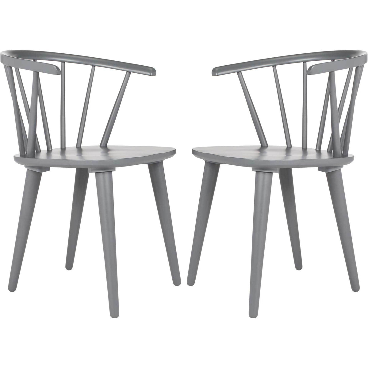 Blair Curved Spindle Side Chair Gray (Set of 2)