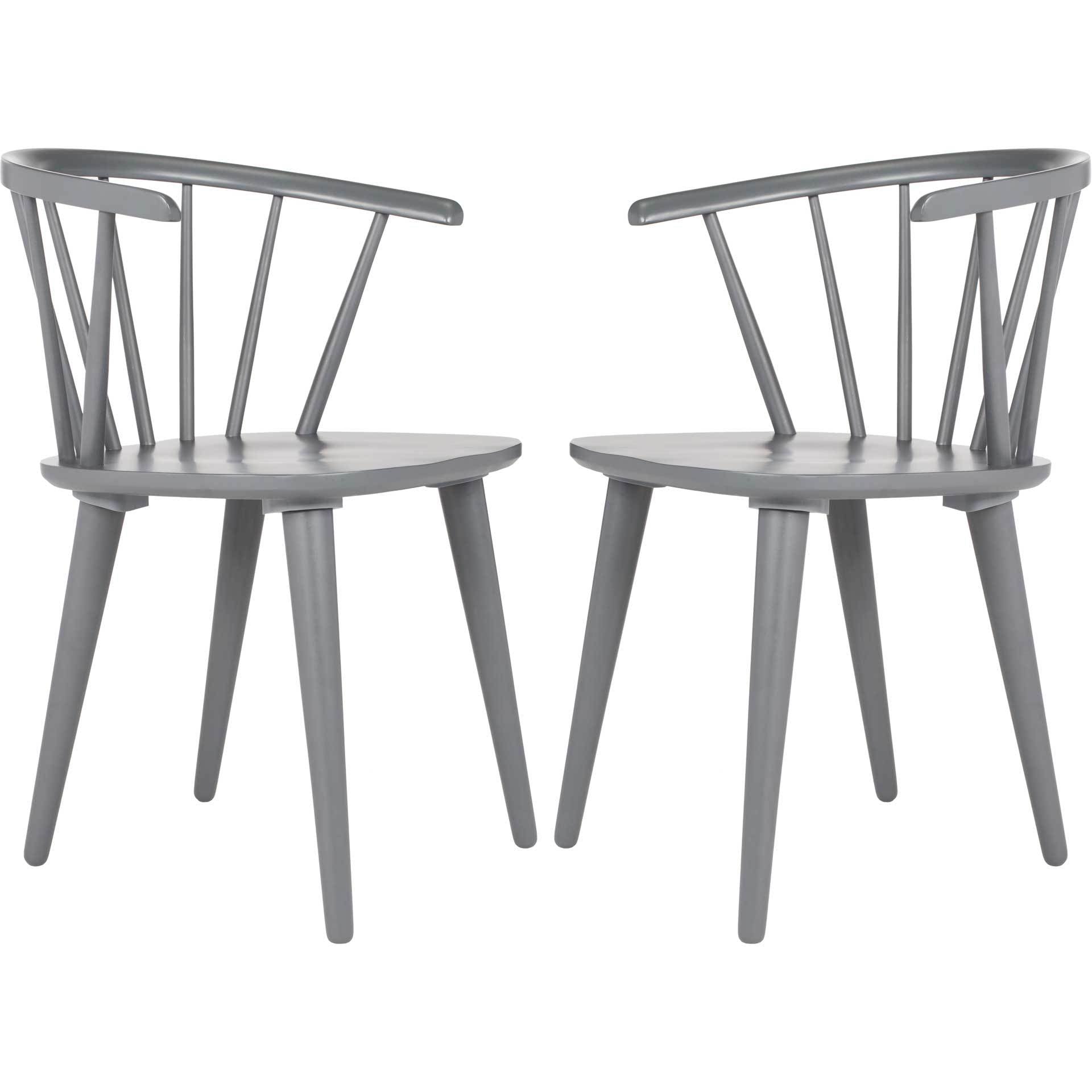 Blair Curved Spindle Side Chair Gray (Set of 2)