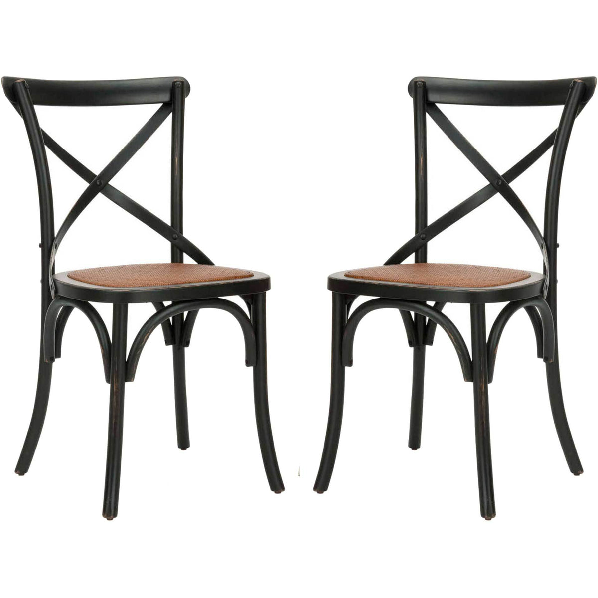 Frederick X Back Farmhouse Chair Distressed Hickory (Set of 2)