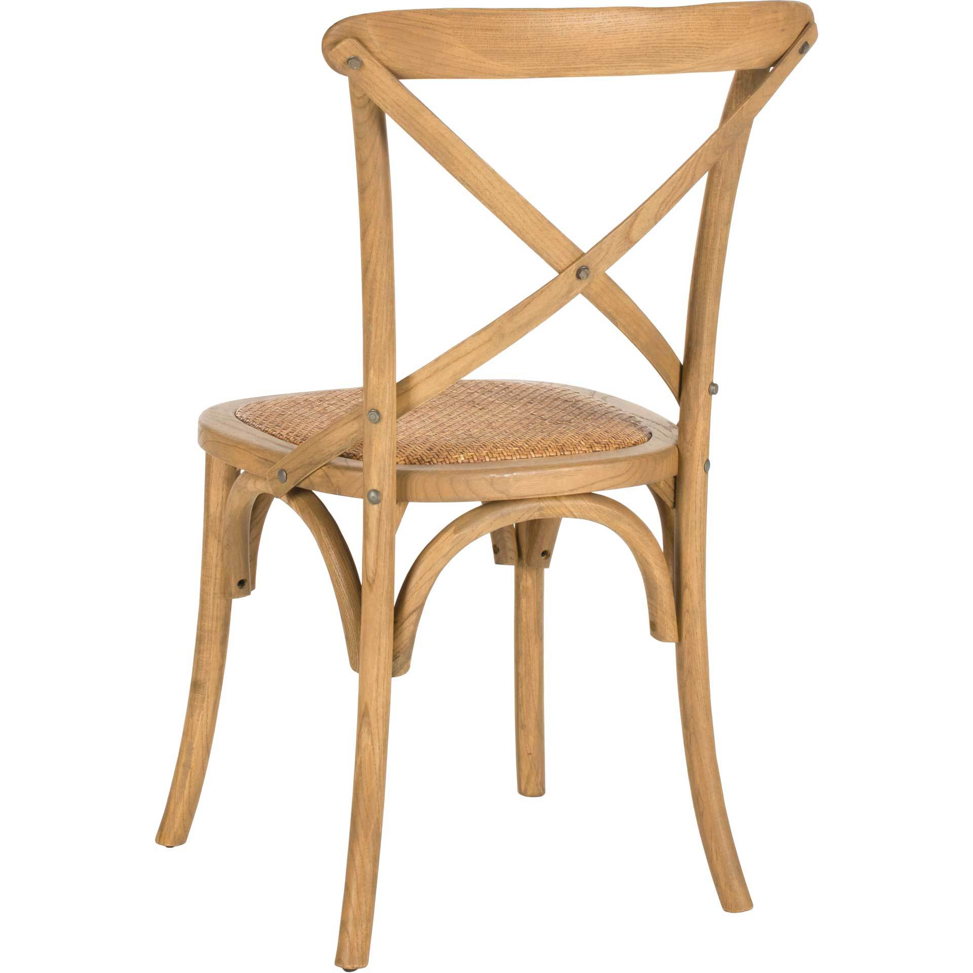 Frederick X Back Farmhouse Chair Weathered Oak (Set of 2)