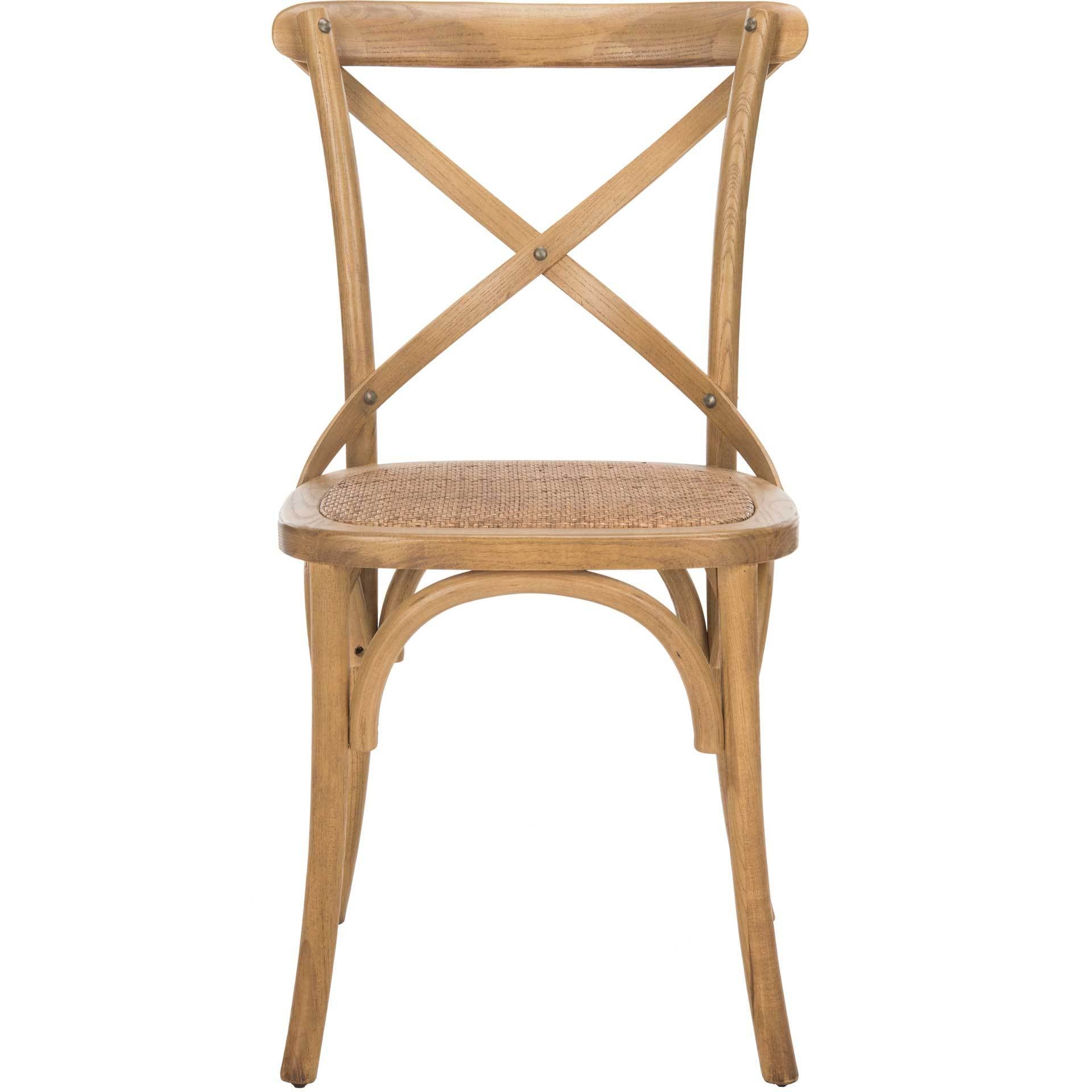 Frederick X Back Farmhouse Chair Weathered Oak (Set of 2)