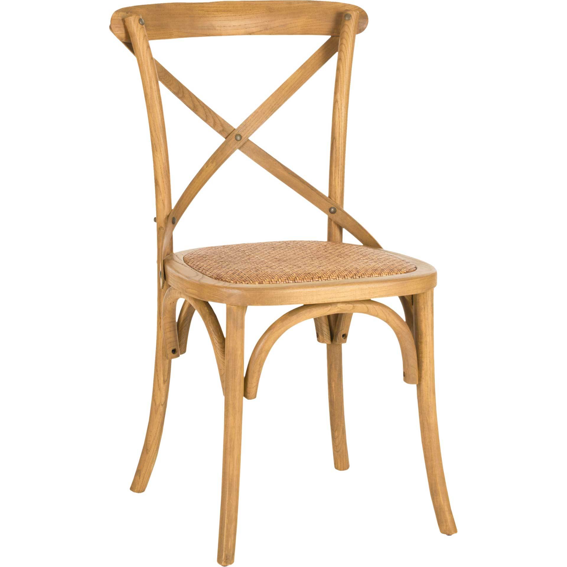 Frederick X Back Farmhouse Chair Weathered Oak (Set of 2)