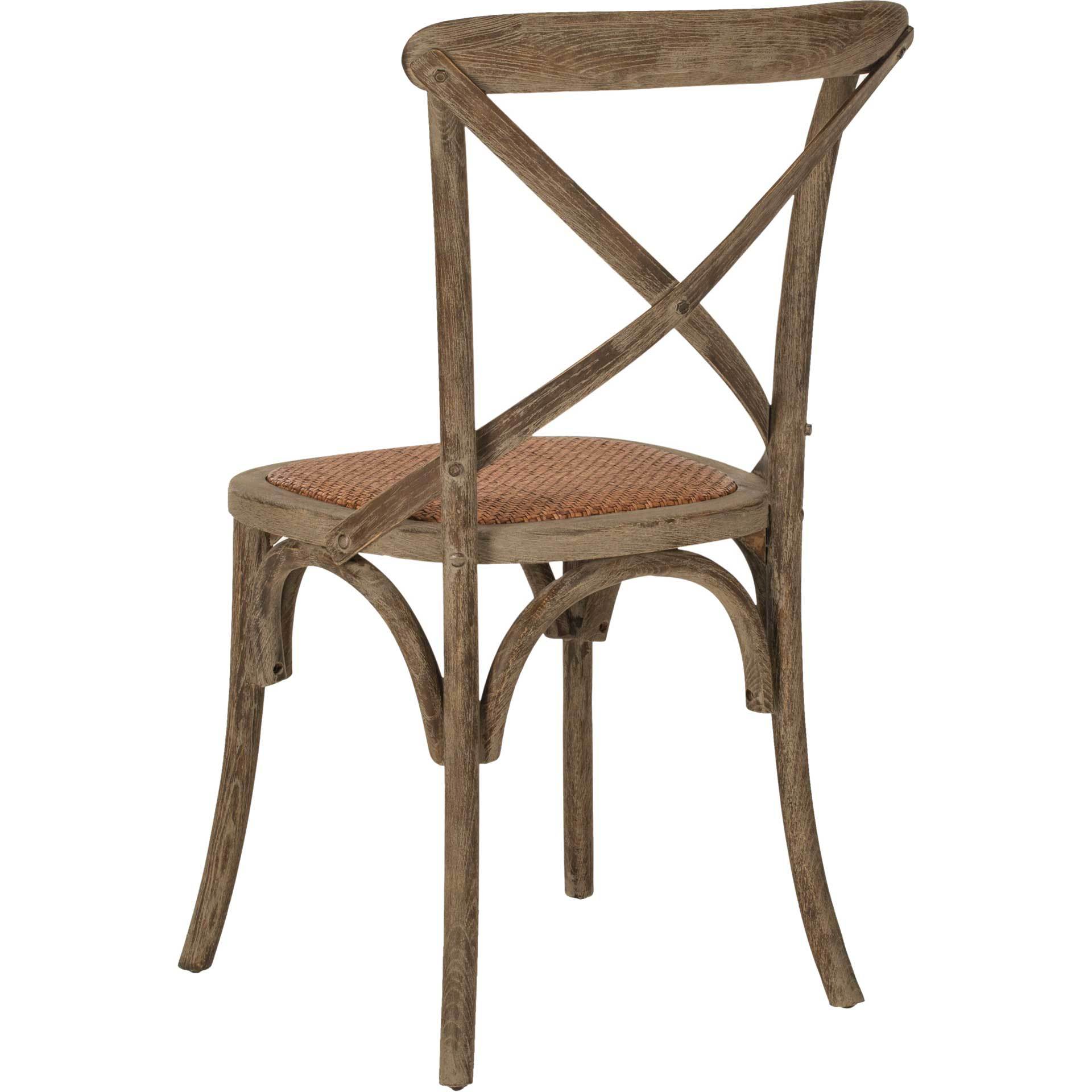 Frederick X Back Farmhouse Chair Distressed Colonial Walnut (Set of 2)