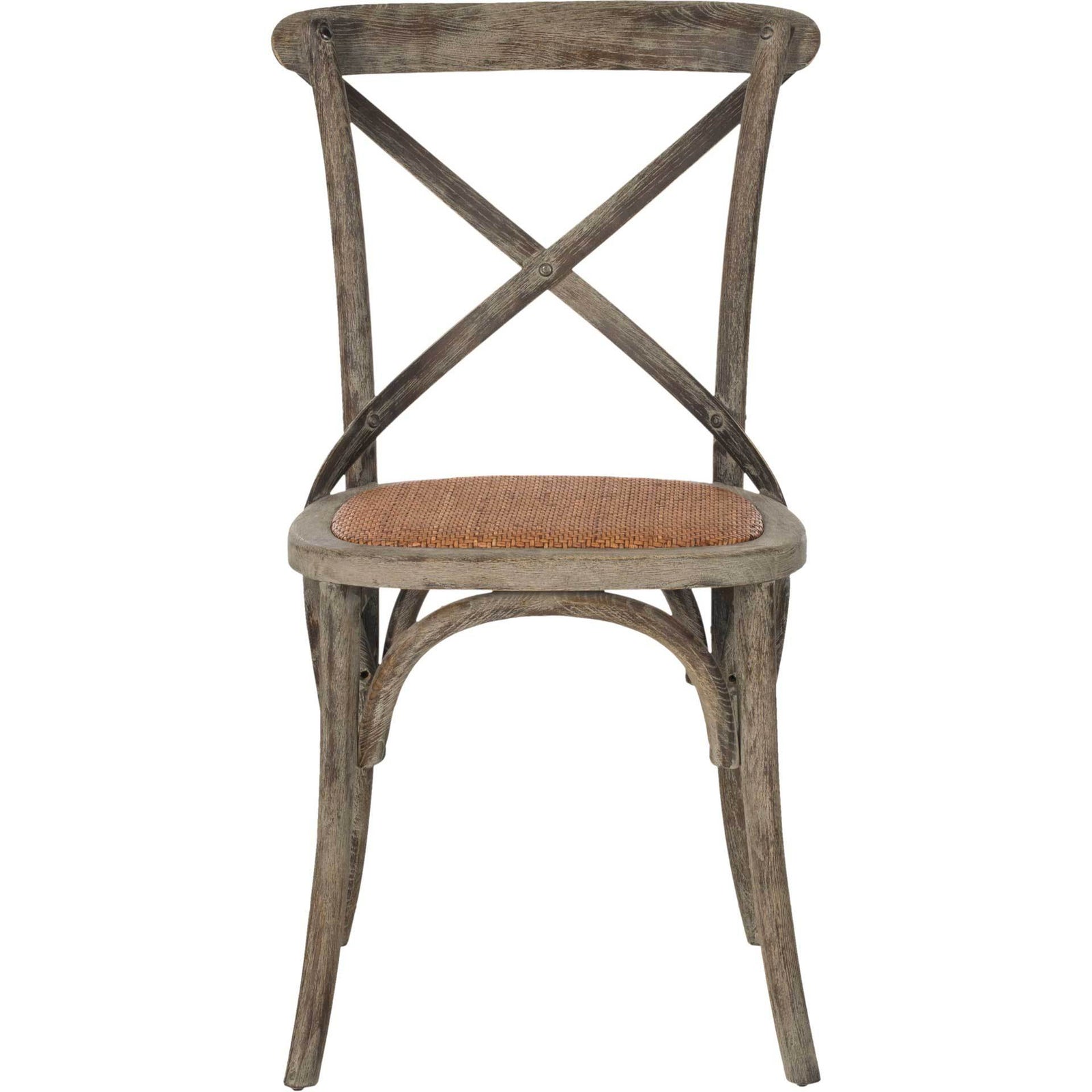 Frederick X Back Farmhouse Chair Distressed Colonial Walnut (Set of 2)